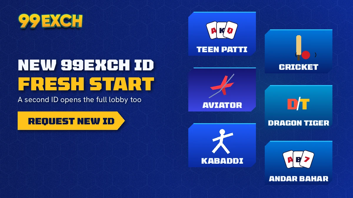 99exch new account games: cricket exchange, Teen Patti, Andar Bahar and Aviator on one 99Exch ID