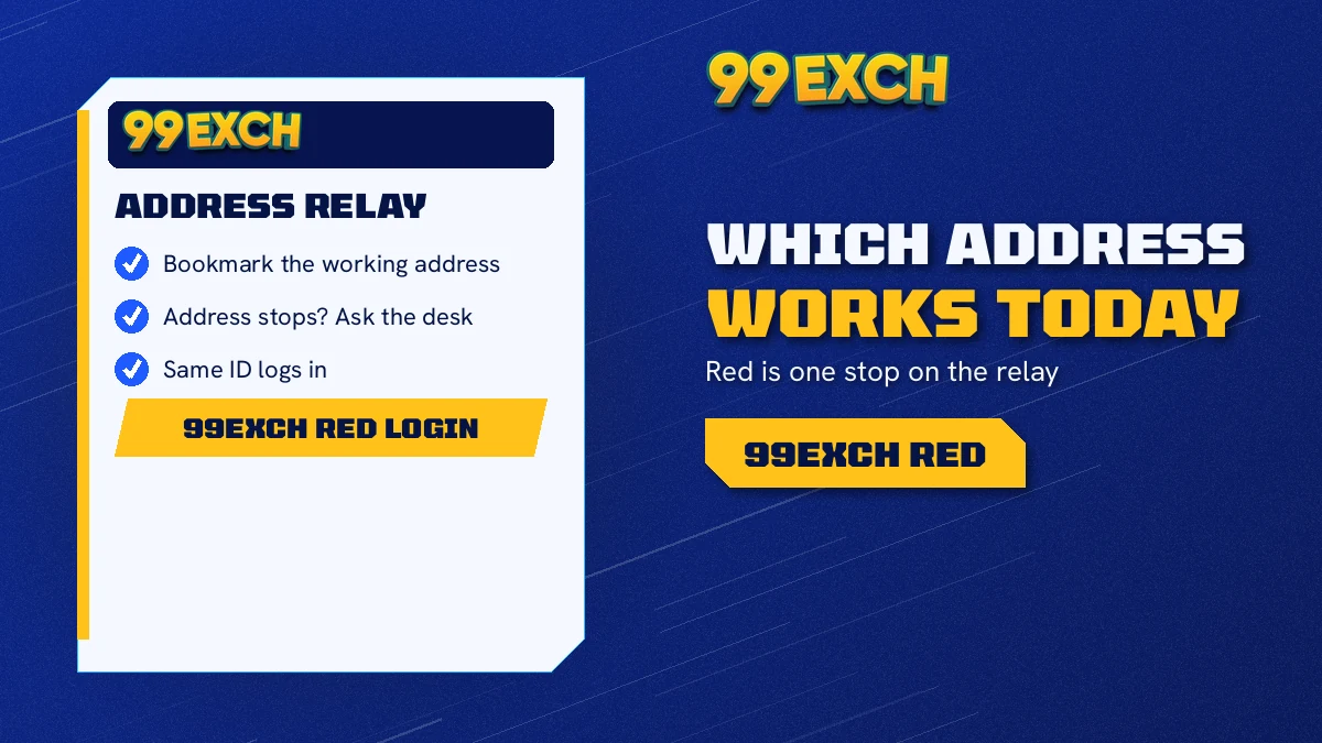 99Exch Red sign-in page as it loads on a phone, two credential fields over two buttons and three links